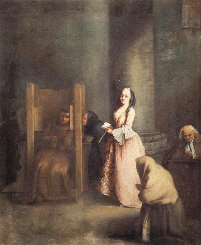 Pietro Longhi The Confession